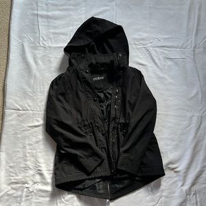 Guess black rain jacket